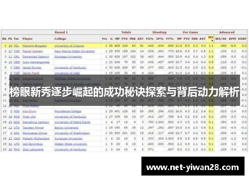 榜眼新秀逐步崛起的成功秘诀探索与背后动力解析